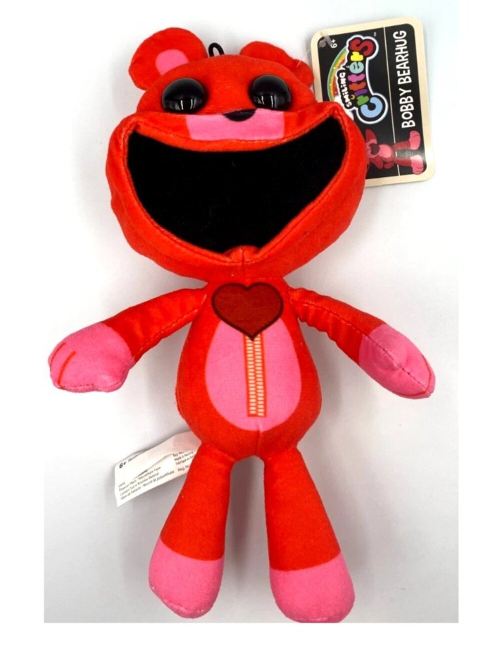 Bobby BearHug Red Plush Toy Poppy Playtime Smiling Critters 9 inch Tall NWT